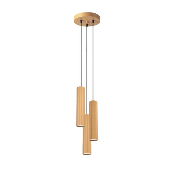 Suspension Aluminium Doré GU10 3 Karbon