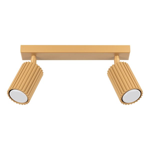 Plafonnier Aluminium Doré GU10 2 Karbon