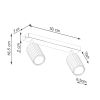 Plafonnier Aluminium Doré GU10 2 Karbon