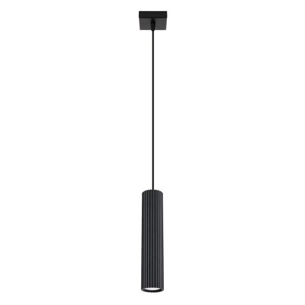 Suspension Aluminium Noir GU10 1 Karbon