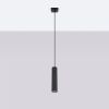 Suspension Aluminium Noir GU10 1 Karbon