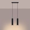 Suspension Aluminium Noir GU10 2 Karbon