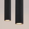Suspension Aluminium Noir GU10 2 Karbon