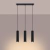Suspension Aluminium Noir GU10 3 Karbon Line
