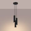 Suspension Aluminium Noir GU10 3 Karbon
