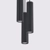 Suspension Aluminium Noir GU10 3 Karbon
