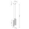 Suspension Aluminium Noir GU10 3 Karbon