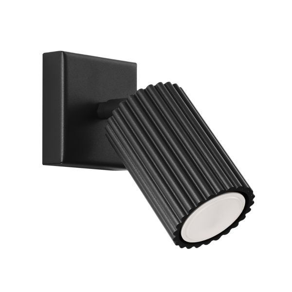 Applique Aluminium Noir GU10 1 Karbon