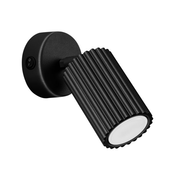Applique Aluminium Noir GU10 1 Karbon Switch
