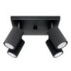 Plafonnier Aluminium Noir GU10 4 Karbon