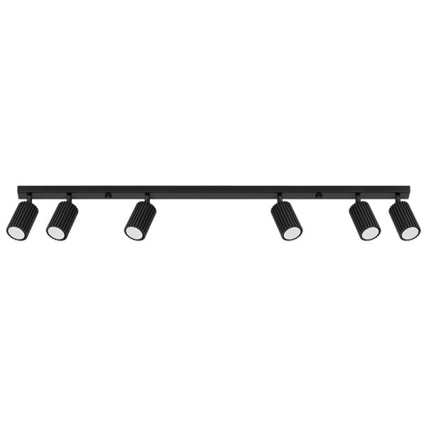 Plafonnier Aluminium Noir GU10 6 Karbon