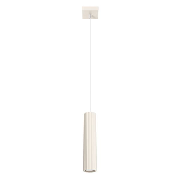 Suspension Aluminium Beige GU10 1 Karbon