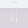 Suspension Aluminium Beige GU10 2 Karbon