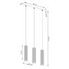 Suspension Aluminium Beige GU10 3 Karbon Line