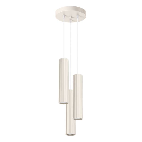 Suspension Aluminium Beige GU10 3 Karbon