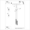 Suspension Aluminium Beige GU10 3 Karbon