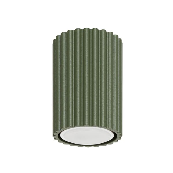 Plafonnier Aluminium Vert Olive GU10 1 Karbon 10
