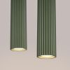 Suspension Aluminium Vert Olive GU10 2 Karbon