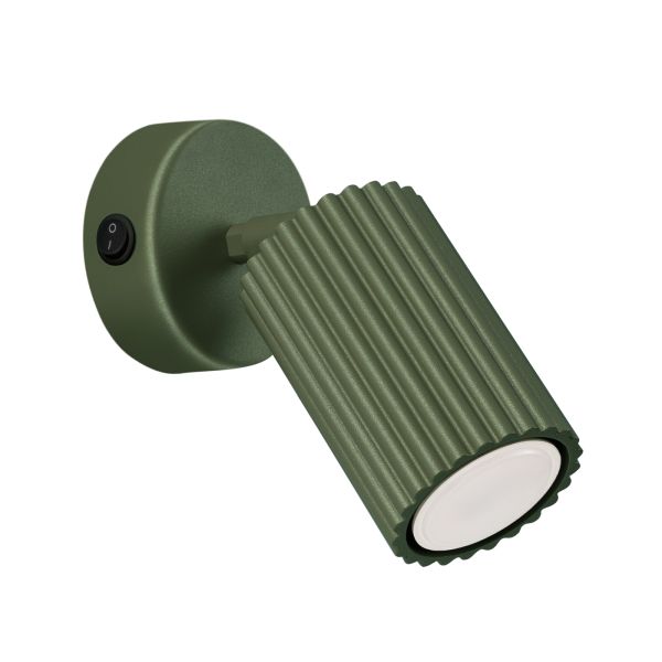Applique Aluminium Vert Olive GU10 1 Karbon Switch