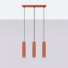 Suspension Aluminium Ocre Rouge GU10 3 Karbon Line