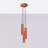 Suspension Aluminium Ocre Rouge GU10 3 Karbon