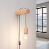 Applique Bois Bois Naturel/Blanc/Noir E27 1 Nimbi