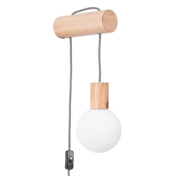 Applique Bois Bois Naturel/Blanc/Noir G9 1 Nimbi