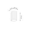 Applique Aluminium Blanc GU10 1 Karbon 10