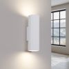 Applique Aluminium Blanc GU10 2 Karbon 20