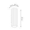 Applique Aluminium Blanc GU10 2 Karbon 20