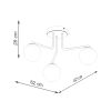 Lustre Acier Blanc G9 3 Astral