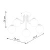 Lustre Acier Blanc G9 5 Astral
