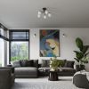 Lustre Acier Noir/Blanc G9 3 Astral