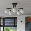Lustre Acier Noir/Blanc G9 3 Astral