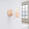 Applique Acier Blanc/Bois Naturel E27 1 Timbo