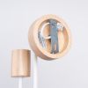 Applique Acier Blanc/Bois Naturel E27 1 Timbo
