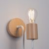 Applique Acier Blanc/Bois Naturel E27 1 Timbo