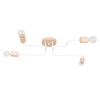 Lustre Acier Blanc/Bois Naturel E27 4 Timbo