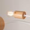 Lustre Acier Blanc/Bois Naturel E27 4 Timbo