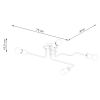 Lustre Acier Blanc/Bois Naturel E27 4 Timbo