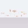 Lustre Acier Blanc/Bois Naturel E27 8 Timbo