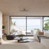 Lustre Acier Noir/Bois Naturel E27 4 Timbo