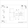 Applique Acier Blanc E27 2 Flash