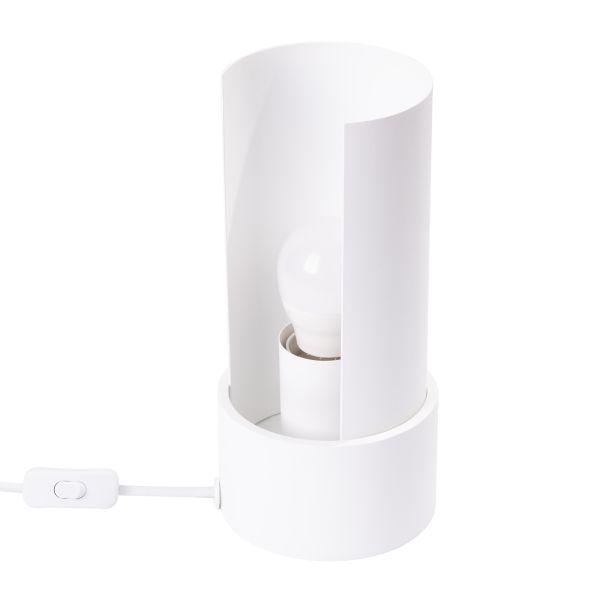 Lampe à poser Acier Blanc E27 1 Flash