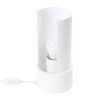 Lampe à poser Acier Blanc E27 1 Flash