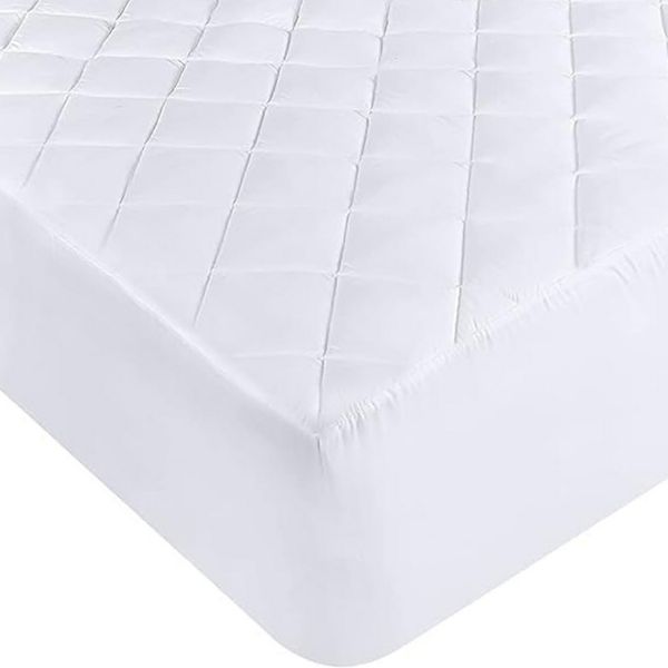 Protège matelas 160x200 cm Polyester Matelasse – Respirant Blanc