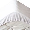 Protège matelas 160x200 cm Polyester Matelasse – Respirant Blanc