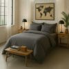 Taie d'oreiller 50x70 cm Percale de Coton Lavé Gris Magnet