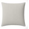 Taie d'oreiller 65x65 cm Gaze de Coton Lavé Gris Glacier