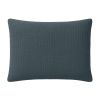 Taie d'oreiller 50x70 cm Gaze de Coton Lavé Bleu Pétrole